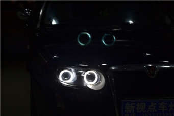荣威750车灯改装天使眼氙气灯透镜